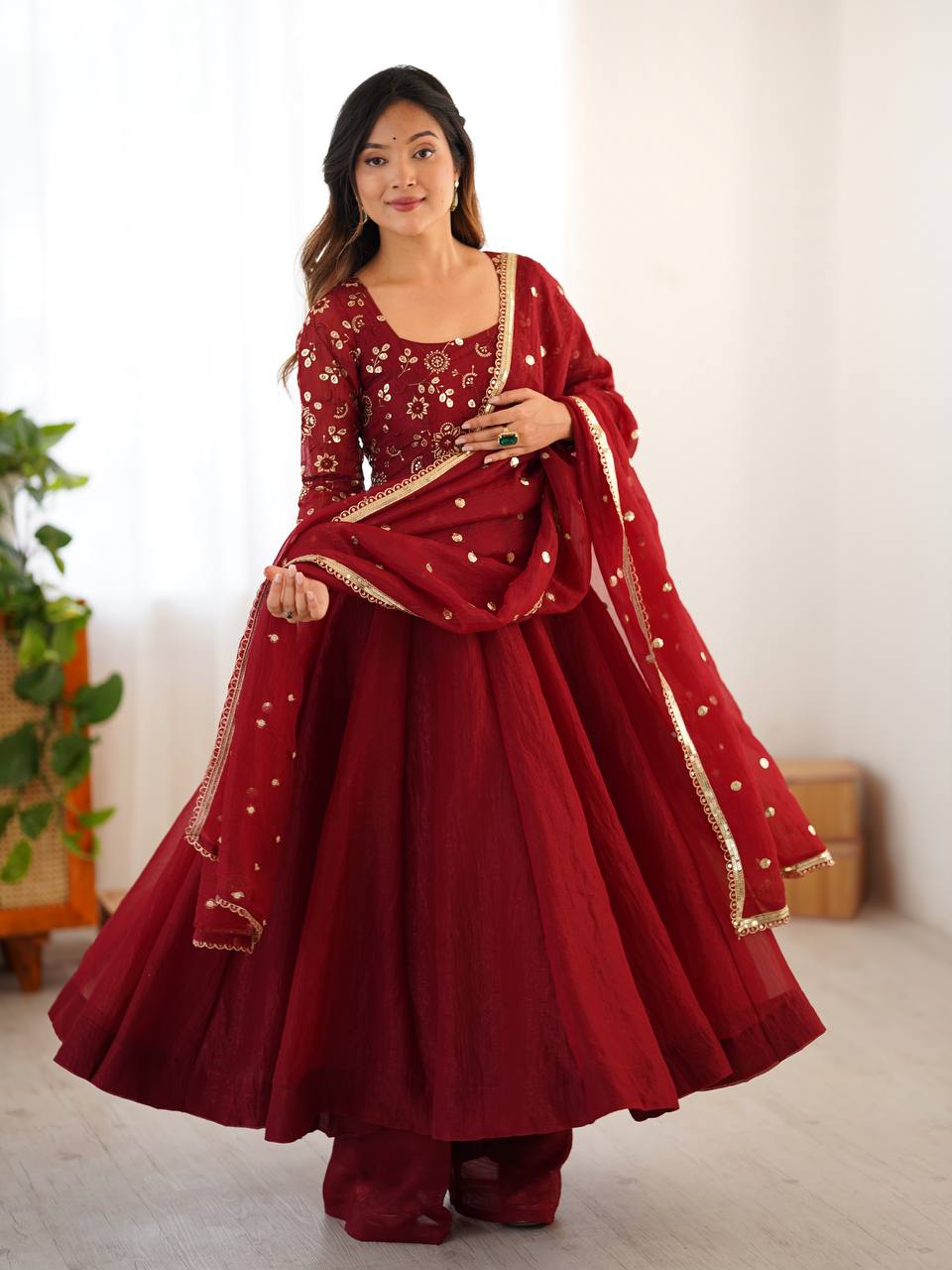 Gown Dupatta Set