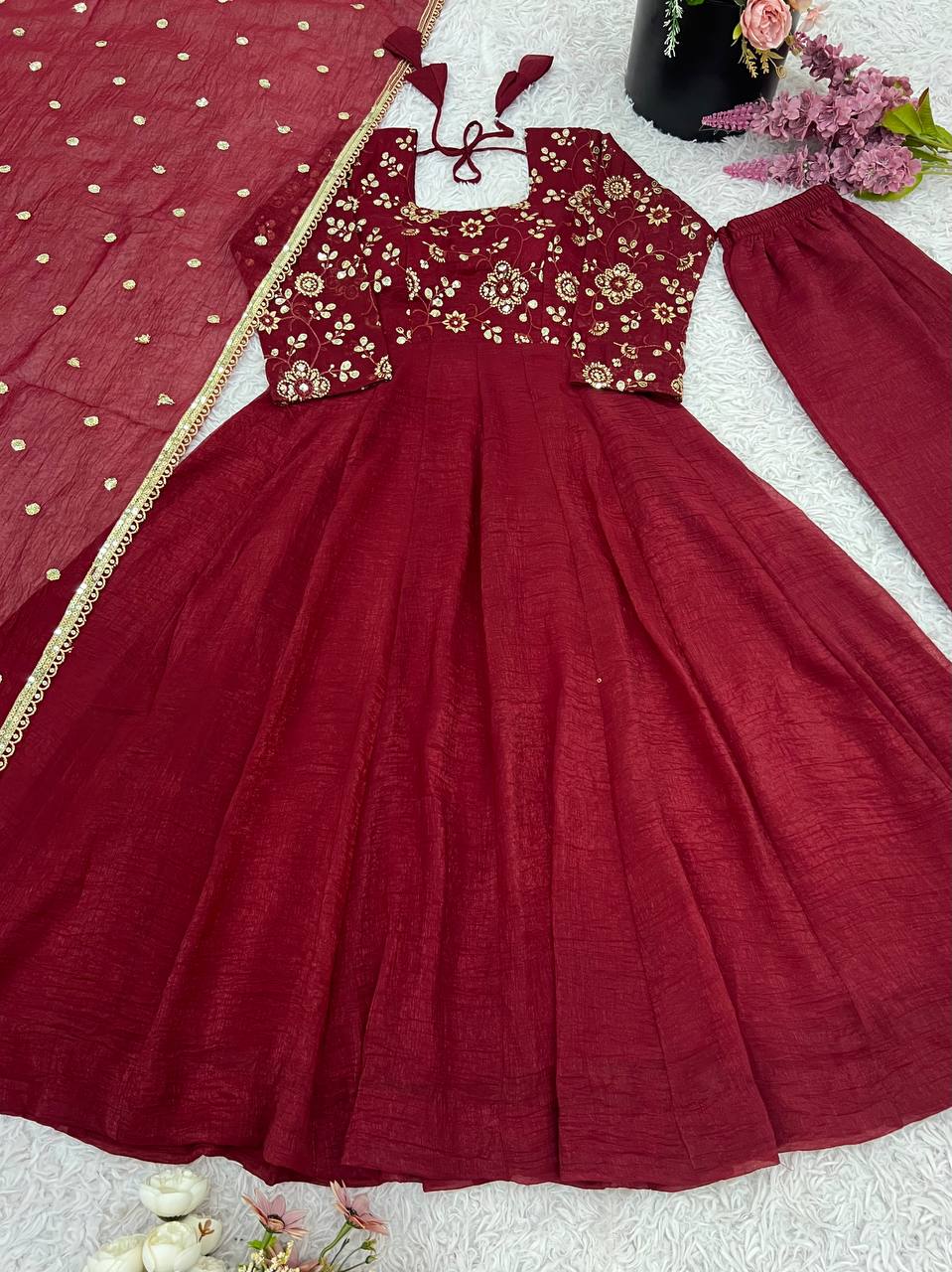 Gown Dupatta Set