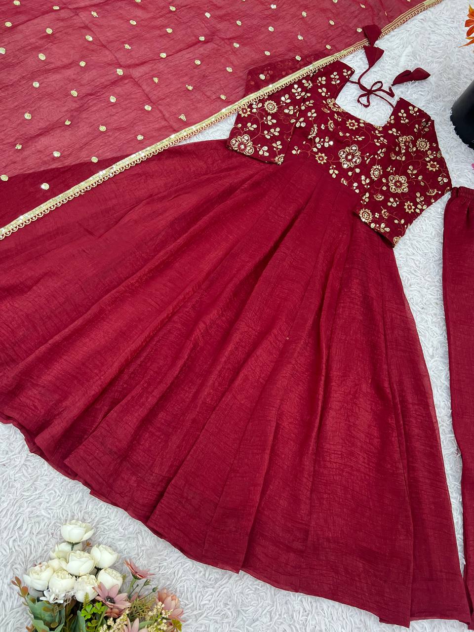 Gown Dupatta Set