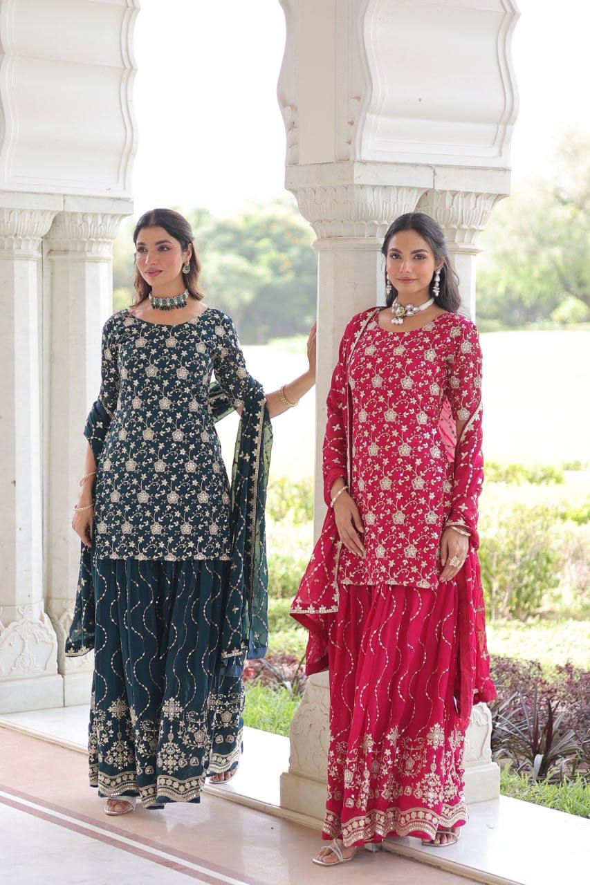 Kurta Sharara Dupatta Set