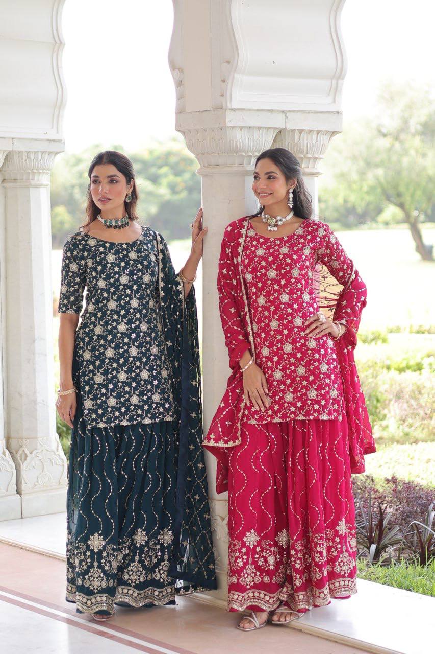 Kurta Sharara Dupatta Set