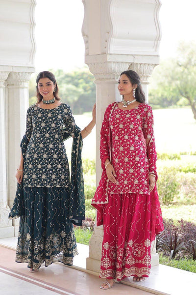 Kurta Sharara Dupatta Set