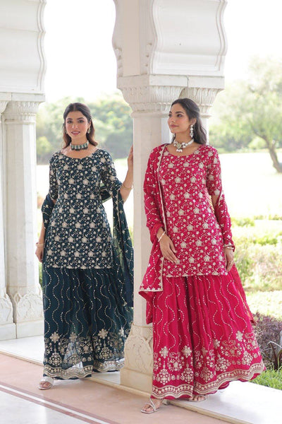 Kurta Sharara Dupatta Set