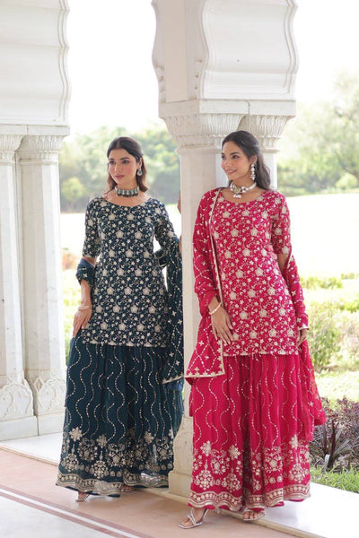 Kurta Sharara Dupatta Set