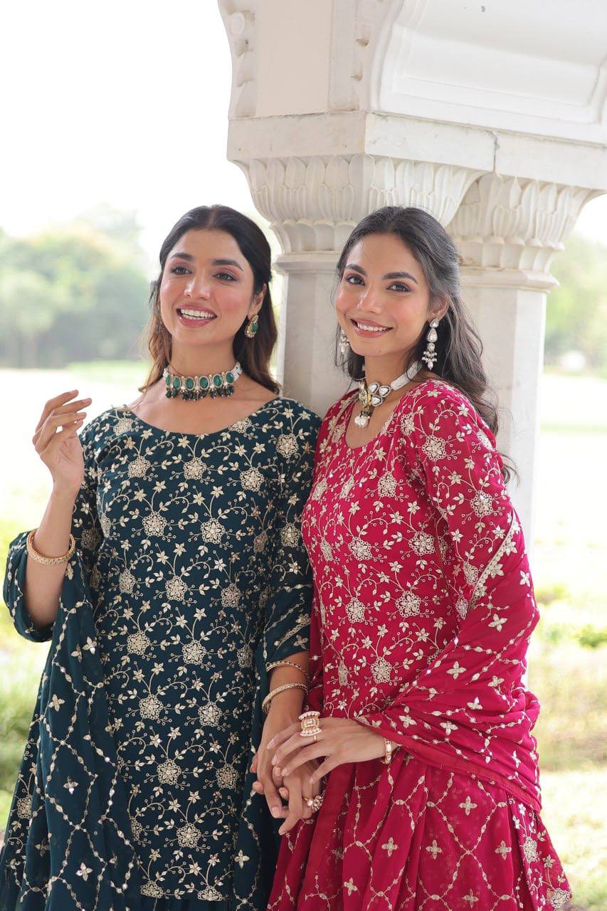 Kurta Sharara Dupatta Set