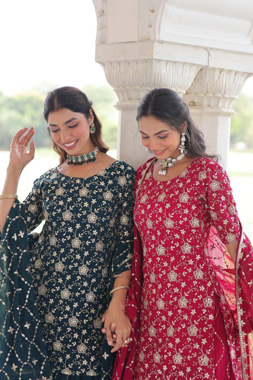 Kurta Sharara Dupatta Set