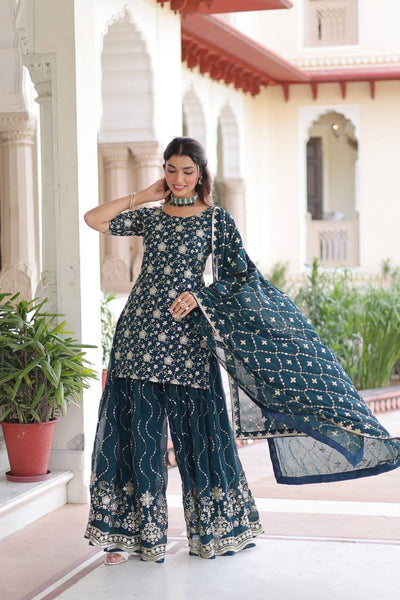 Kurta Sharara Dupatta Set