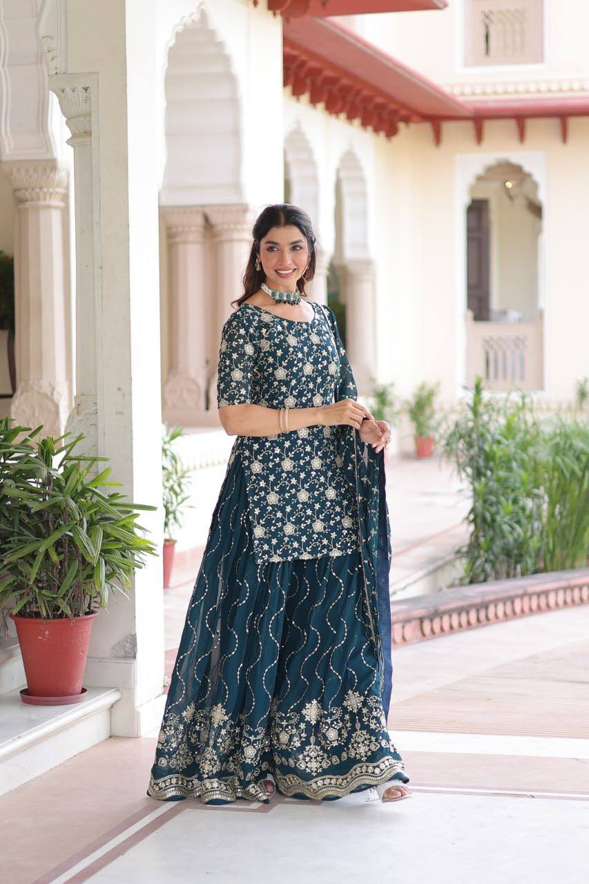 Kurta Sharara Dupatta Set