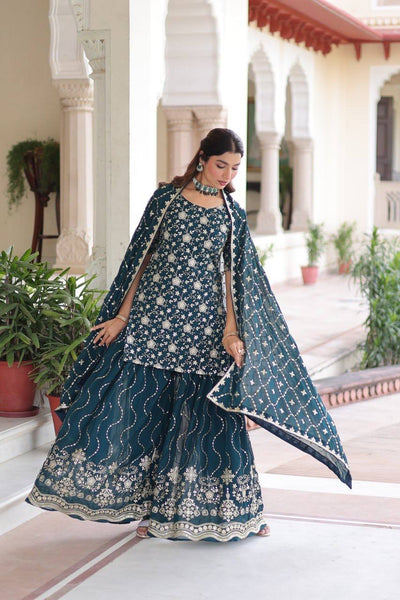 Kurta Sharara Dupatta Set