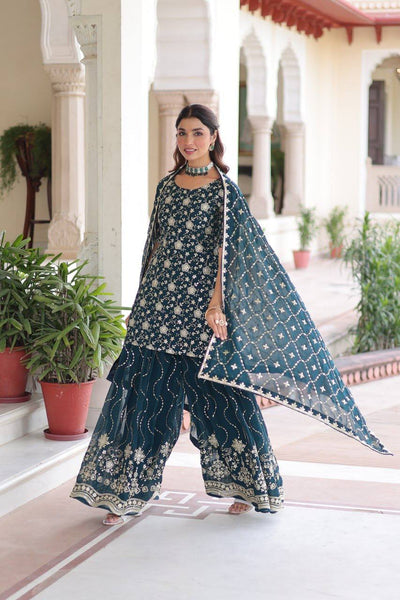 Kurta Sharara Dupatta Set