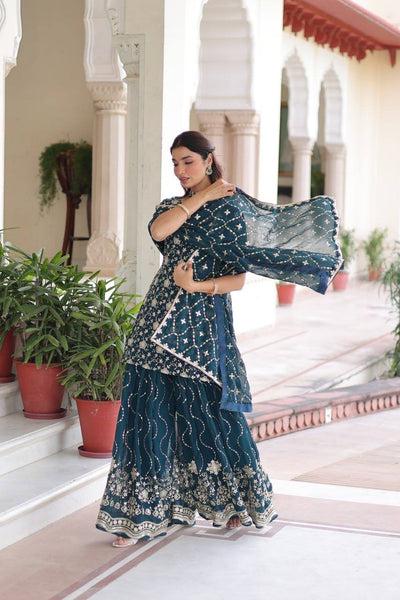 Kurta Sharara Dupatta Set