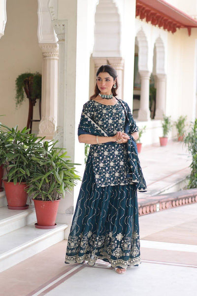 Kurta Sharara Dupatta Set