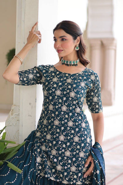 Kurta Sharara Dupatta Set