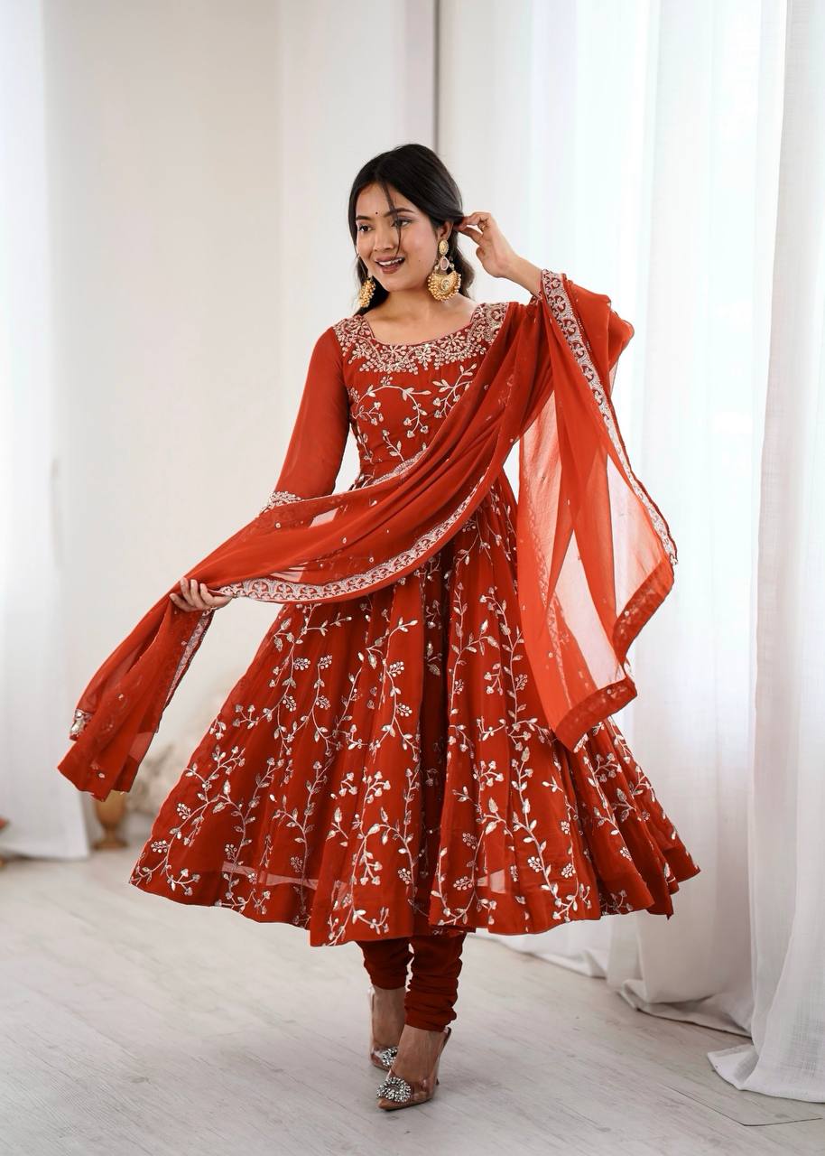 Gown With Dupatta