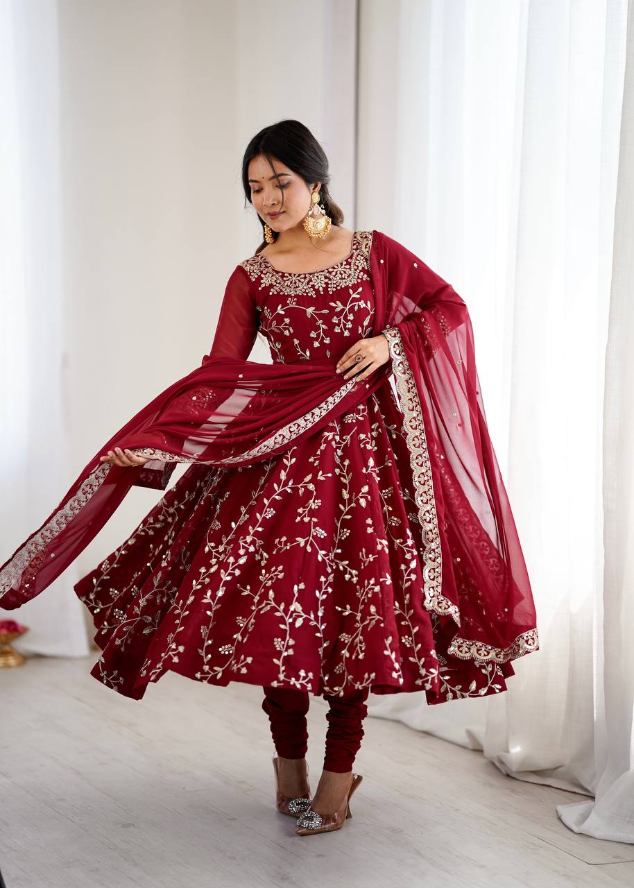 Gown With Dupatta