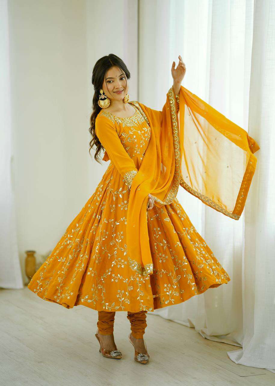 Gown With Dupatta