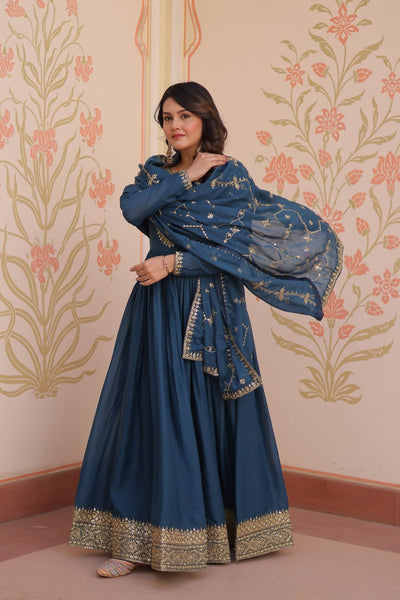 Gown With Dupatta