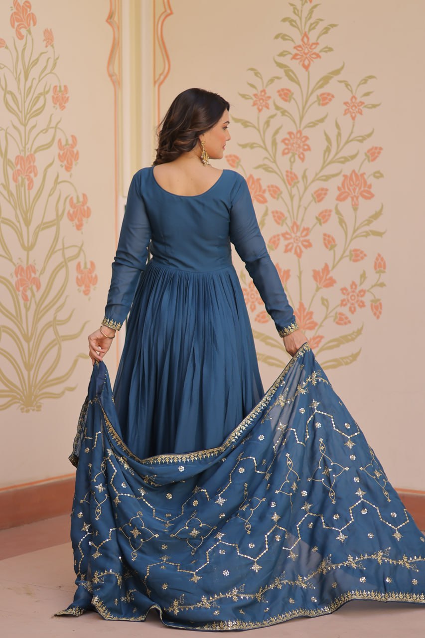 Gown With Dupatta