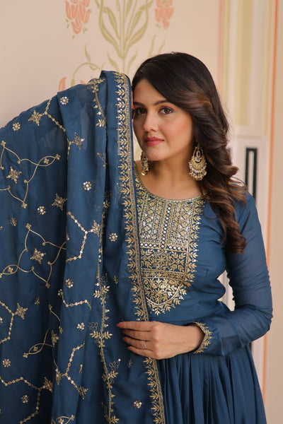 Gown With Dupatta
