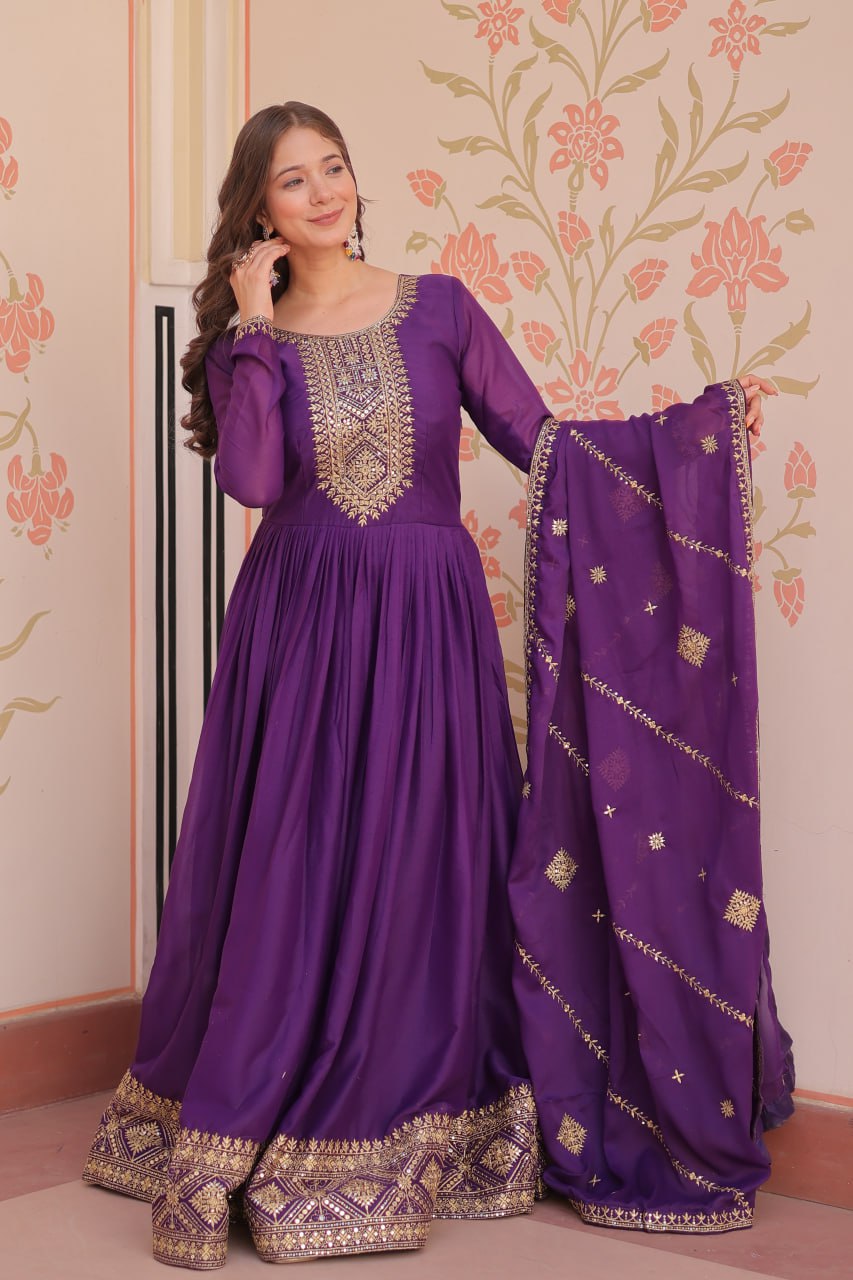 Gown With Dupatta