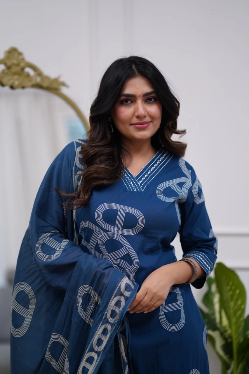Kurti With Pant & Dupatta