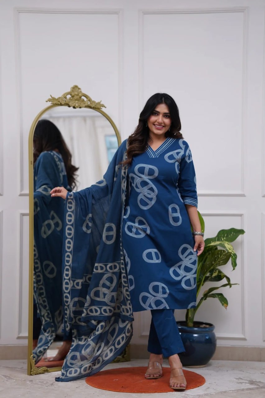 Kurti With Pant & Dupatta