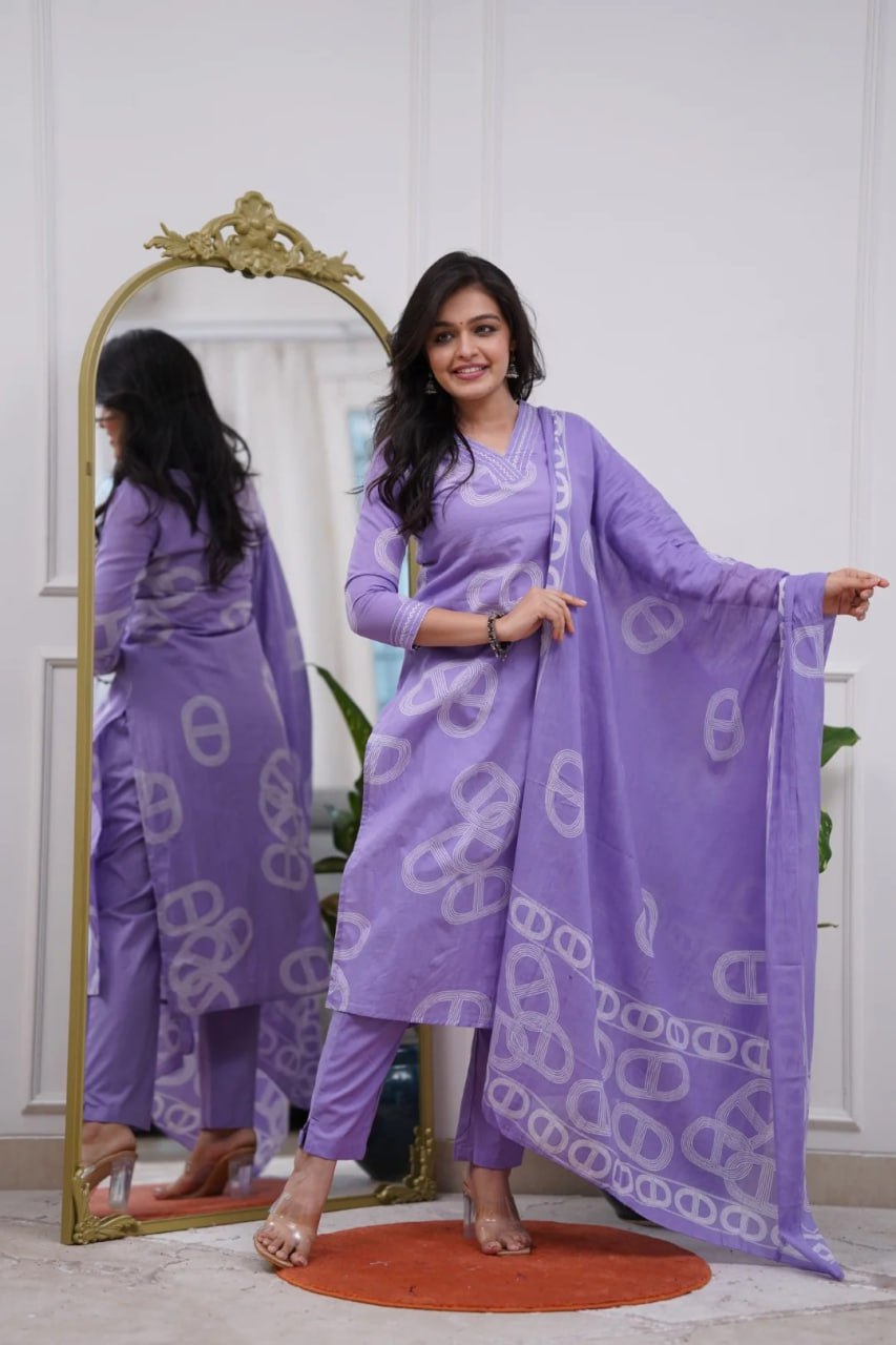 Kurti With Pant & Dupatta