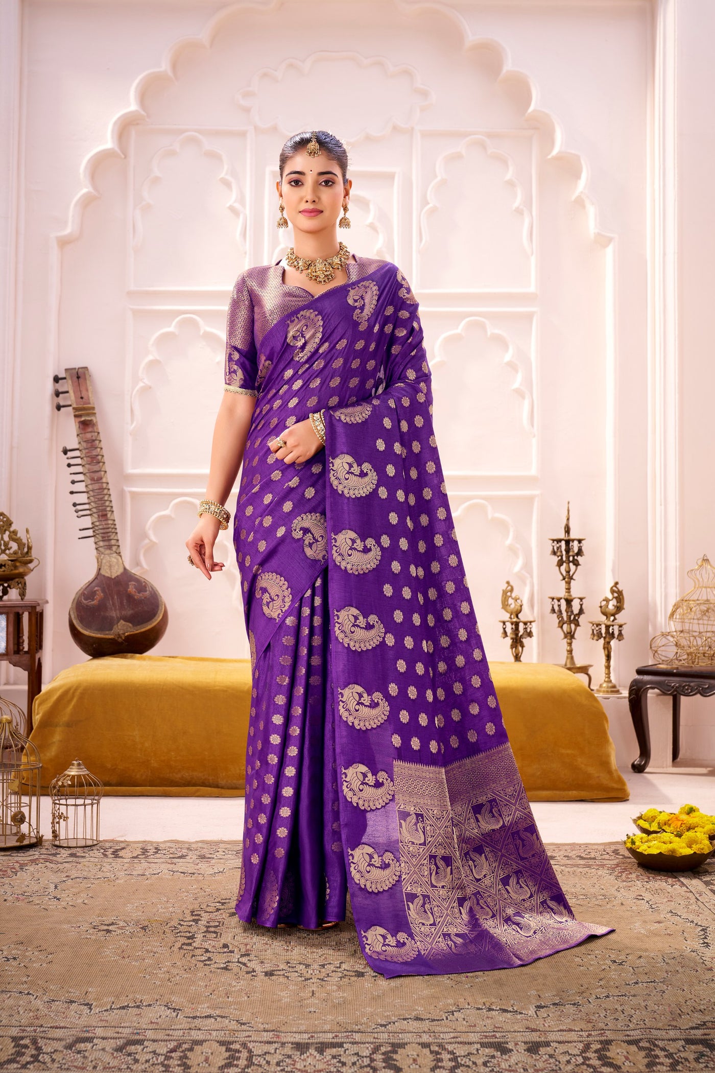 Roop Silk woven with zari work